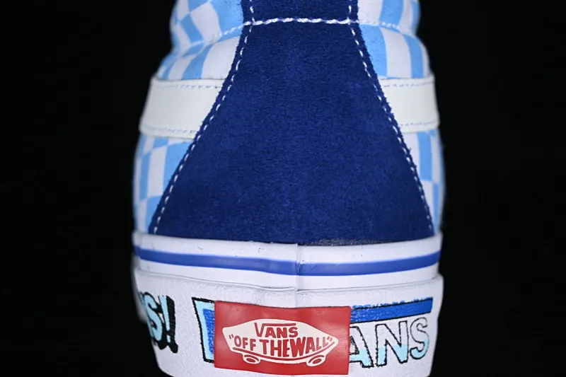 All categories Vans Vans series Vans Hi Vans high-top Vans Sk8-Hi 38 DX Vans official blue checkerboard casual canvas shoes VN0A5KRIA5I